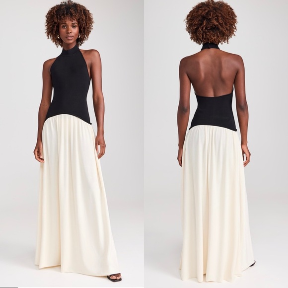 NWT Solid & Striped Halter Soglio Maxi Dress - Picture 4 of 11